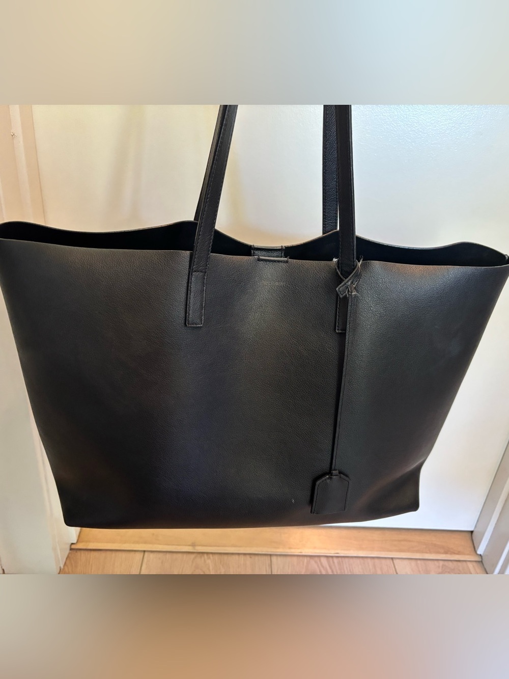 Authentic Saint Laurent East West tote in black
